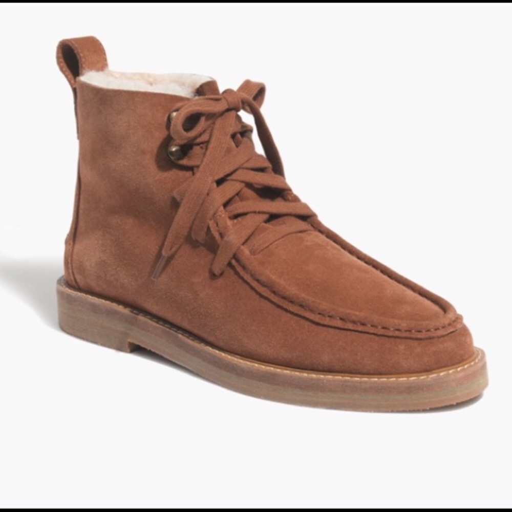Madewell Lace Up Shearling Chukka Boot